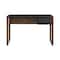 Walker Edison 46" Dark Walnut/Solid Black Fluted Drawer Writing Desk